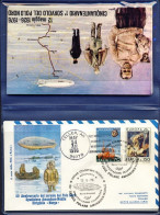 1976-folder Cinquantenario Della Spedizione Polare Dirigibile Norge Amundsen-Ell - Polar Flights