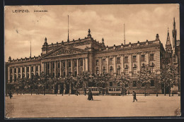 AK Leipzig, Universität, Strassenbahn  - Tramways