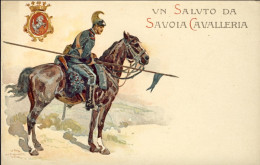 1903circa-un Saluto Da Savoia Cavalleria - Patriotiques