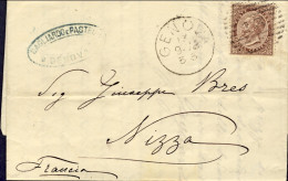 1878-30c.Vittorio Emanuele II Centratura Eccezionale Annullo A Linee Di Genova S - Marcophilia