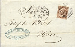 1878-piego Con Testo Diretto In Francia Affr. 30c.V.E. II^cat.Sassone Euro 45 An - Poststempel