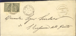 1892-piego Del Municipio Di Flero Affr.coppia 1c.con Annullo Di S.Zeno Naviglio  - Storia Postale
