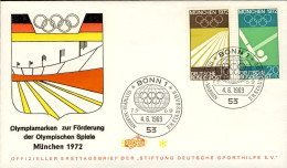 1969-Germania S.4v."pre Olimpica Di Monaco1972"su Due Fdc Illustrate - Covers & Documents