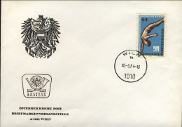 1959-Autriche Osterreich Austria S.1v."Campionati Europei Di Nuoto Tuffi E Palla - FDC