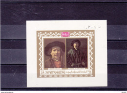 YEMEN ROYAUME 1969 Peinture De Rembrandt, Autoportraits Michel Bl 154B ND NEUF** MNH - Yémen