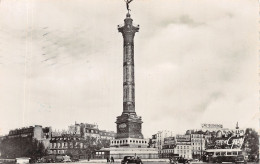 75-PARIS PLACE DE LA BASTILLE ET COLONNE DE JUILLET-N°4240-A/0003 - Other & Unclassified