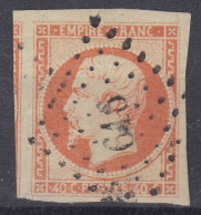 FRANCE EMPIRE N° 16 OBLITERATION PC 616 CARIGNAN ARDENNES - TB MARGES + VOISIN - 1853-1860 Napoléon III.
