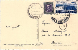 1938-Eritrea Cartolina Foto Addis Abeba Piazza 5 Maggio,diretta In Italia Affran - Eritrea