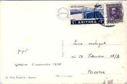 1938-Eritrea Cartolina Foto Massua Il Ponte Di Dogali,diretta In Italia Affranca - Erythrée