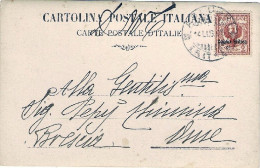 1905-Eritrea Cartolina Foto "abbeveratoio" Diretta In Italia Affrancata 2c. Flor - Eritrea