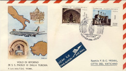 1967-Turchia Volo Di Ritorno Di Paolo VI Dalla Turchia - Storia Postale