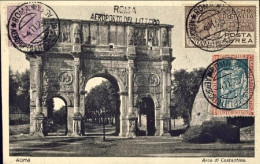 1928-cat.Sassone Euro 535, Cartolina Roma Arco Di Costantino Diretta In Austria  - Poststempel