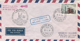 1979-San Marino Aerogramma Percorso Milano Coira Del 28 Aprile - Airmail