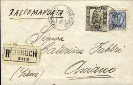 1936-Libia Cat.Sassone Euro 223, 50c. Pittorica+Vittorio Emanuele III^L.1,25 Su  - Libia