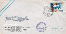 1963-San Marino Aerogramma Europa 63 Terza Mostra Del Francobollo Europeo Volo S - Airmail