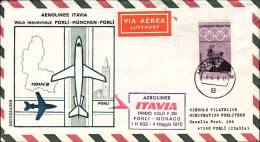 1970-Germania Aerolinee Itavia I^volo F 28 Munchen-Forli' - Lettres & Documents
