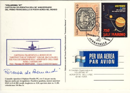 1997-San Marino Cartolina Illustrata 80 Anniversario I^volo Postale Torino Roma, - Airmail