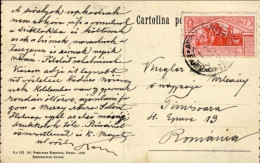 1931-Virgilio 75c. Isolato Su Cart. Abbazia Gabbiani Diretta In Romania Cat.Sass - Poststempel