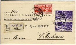 1930-Ferrucci 20c.+coppia 50c. Su Piego Raccomandato - Poststempel