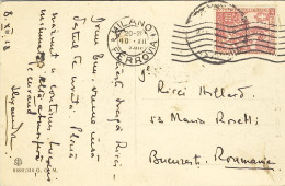 1928-Filiberto 75c. Isolato Su Cartolina Milano (dettaglio Del Duomo) Diretta In - Poststempel