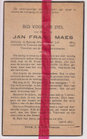 Devotie Doodsprentje Overlijden - Jan Frans Maes - Beveren Waas 1860 - Temse 1946 - Obituary Notices