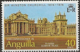ANGUILLA 1974 Birth Centenary Of Sir Winston Churchill - 40c. - Birthplace, Blenheim Palace MNH - Anguilla (1968-...)