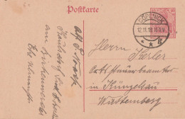 Deutsches Reich  Karte Mit Tagesstempel Cöpenick 1918 Berlin - Brieven En Documenten