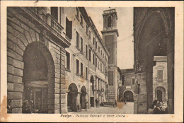 1941-Rovigo Palazzo Roncali E Torre Civica Affrancata 20c.fratellanza D'armi Ita - Rovigo