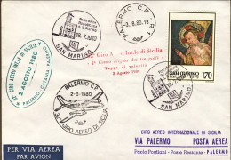 1980-San Marino Aerogramma XXXII^Giro Aereo Internazionale Della Sicilia - Airmail