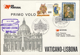 Vaticano-1980 TAP I^volo Vaticano Lisbona - Airmail