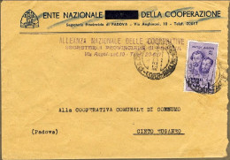 1945-RSI Busta Affrancata L.1 F.lli Bandiera Isolato Al Verso Bollo D'arrivo Cin - Storia Postale