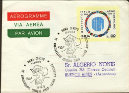1976-L.200 I.I.L.A. Annullo Speciale Fdc Roma Centro Diretto In Argentina Cat.Fi - FDC