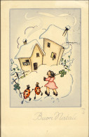 1951-cartolina Buon Natale Affr. L.10 Festa Degli Alberi Isolato Cat.Sassone Eur - Other & Unclassified