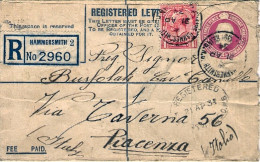 1934-Gran Bretagna Biglietto Postale Raccomandato Re George V (4,5 D) Con Affran - Storia Postale