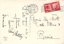 1941-cartolina Buon Natale Affrancata 20c. Fratellanza D'armi Italo-tedesca Isol - Andere & Zonder Classificatie