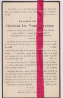 Devotie Doodsprentje Overlijden - Gustaaf De Meulemeester - Baaigem 1858 - 1942 - Todesanzeige