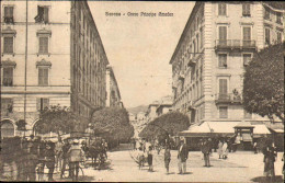 1921-cartolina Savona Corso Principe Amedeo Ma Francobollo Asportato - Savona