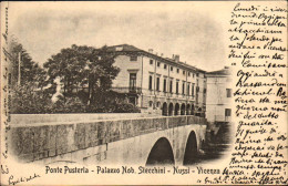 1901-cartolina Ponte Pusterla-palazzo Nob.Stecchini-Nussi Vicenza,viaggiata - Vicenza