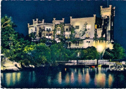 1965-cartolina Trieste Castello Di Miramare Spettacolo Suoni E Luci Affrancata L - Trieste