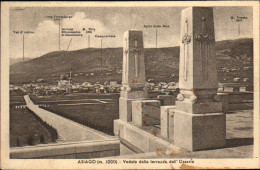 1940-cartolina Asiago Veduta Dalla Terrazza Dell'ossario Viaggiata - Vicenza