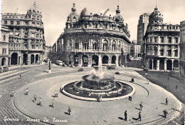 1958-cartolina Genova Piazza De Ferrari Affrancata L.35 Siracusana Isolato Diret - Genova (Genua)