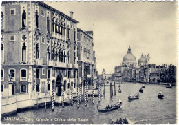 1954-L.35 Siracusana Isolato Su Cartolina Venezia Canal Grande E Chiesa Della Sa - Venezia