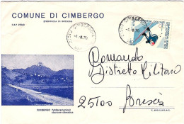 1970-busta Del Comune Di Cimbergo Brescia Affrancata L.50 Campionati Del Mondo S - Brescia