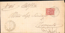 1886-piego Con Ottagonale Di Giacciano Con Baruchella Rovigo - Storia Postale