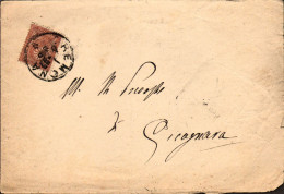 1893-piego Con Al Verso Ottagonale Di Cicognara Viadana Mantova Cat.Gaggero Punt - Marcofilie