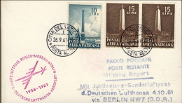 1961-Vaticano Aerogramma Cartolina Per Via Aerea Diretta A Mosca Con Bollo Figur - Airmail