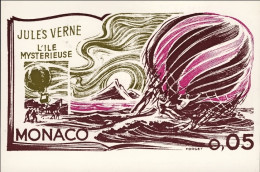 1978-cartolina Illustrata 150^ Anniversario Della Nascita Di Giulio Verne Volo C - Luftpost