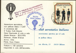 1976-cartolina Illustrata II^trofeo Colli Briantei Bollo CAIT Volo Di Allenament - Luftpost