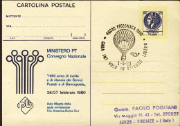 1980-cartolina Postale L.120 Ministero PT Convegno Nazionale I Tiratura Annullo  - Luftpost