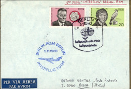1980-Germania DDR I^volo Interflug Berlino-Roma - Briefe U. Dokumente